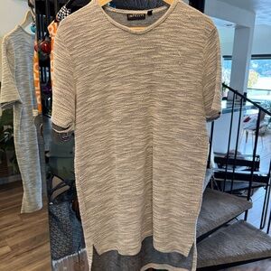 Men's Short Sleeve Textured Tee - Cream